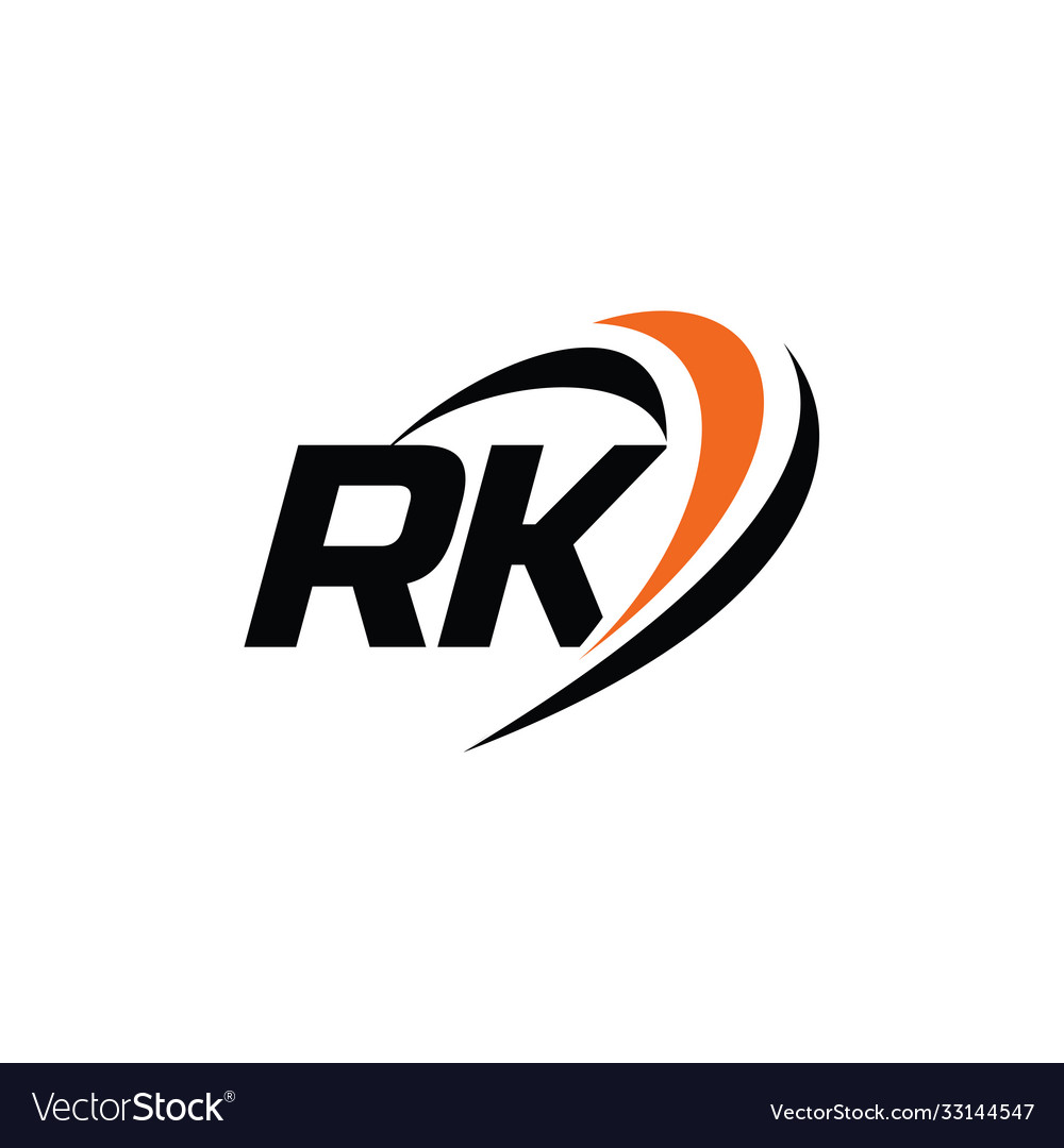 Rk monogram logo Royalty Free Vector Image - VectorStock