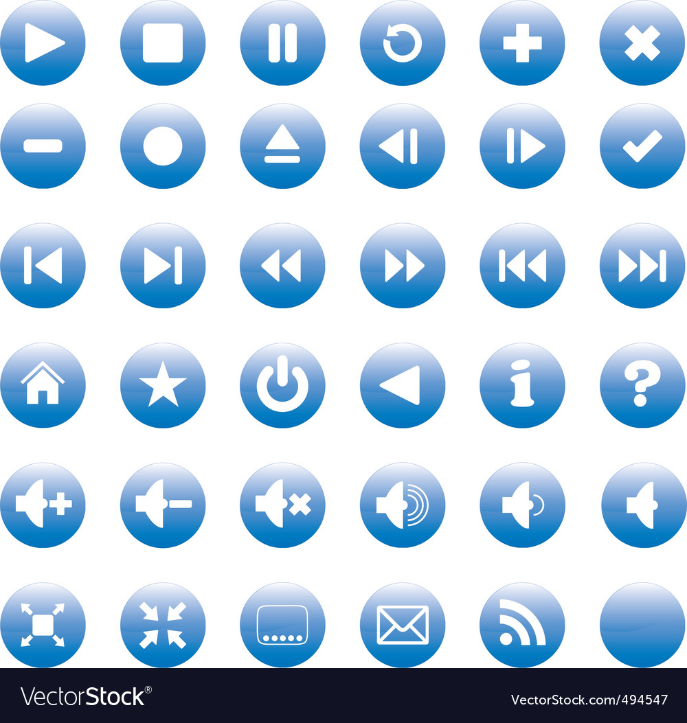 Round buttons Royalty Free Vector Image - VectorStock