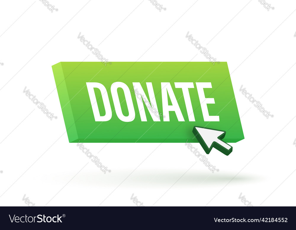 Donate with cursor button internet icon pointer