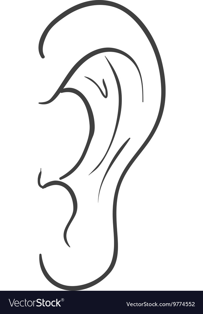 Ear icon medical and body part design