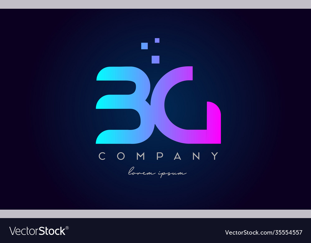 Bg b g alphabet letter logo icon combination