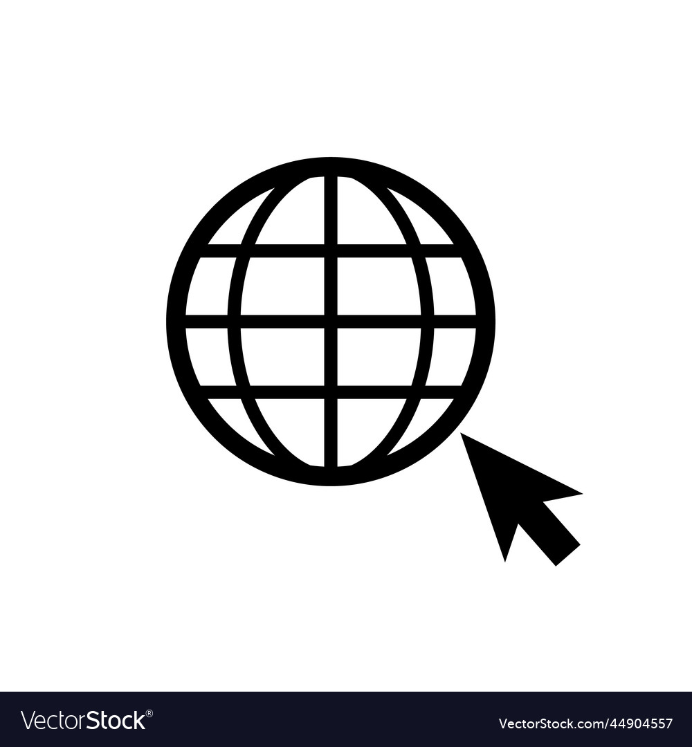 Browser icon and mouse cursor or web search