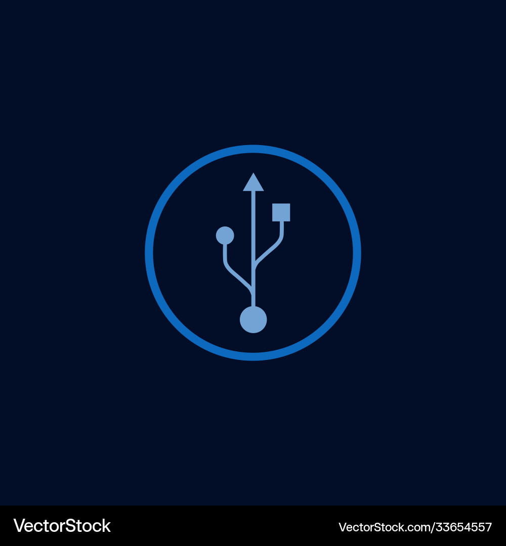 Button usb template design Royalty Free Vector Image