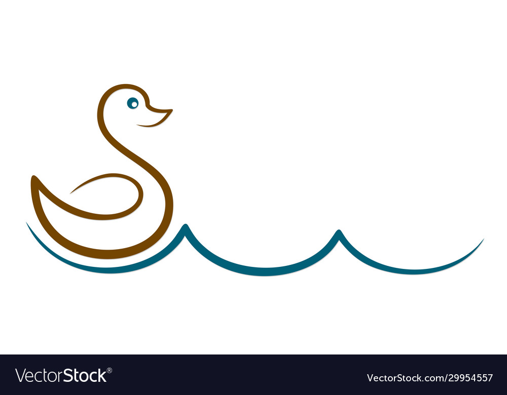 Ente Symbol mit Welle