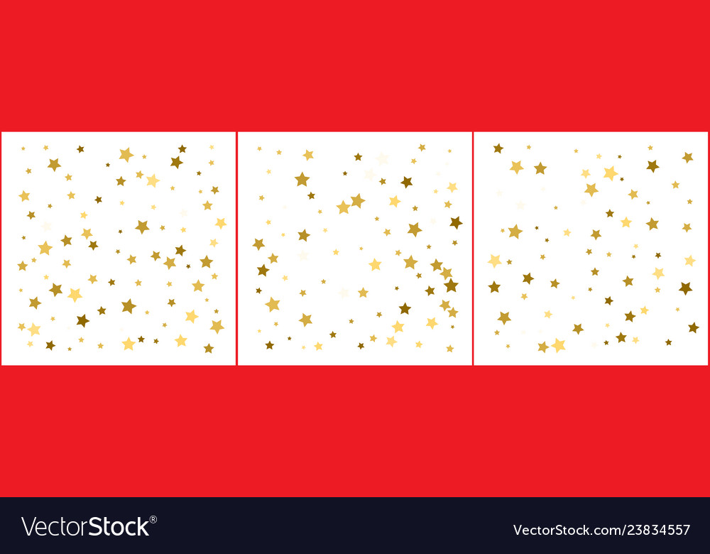 Gold stars confetti abstract background with many