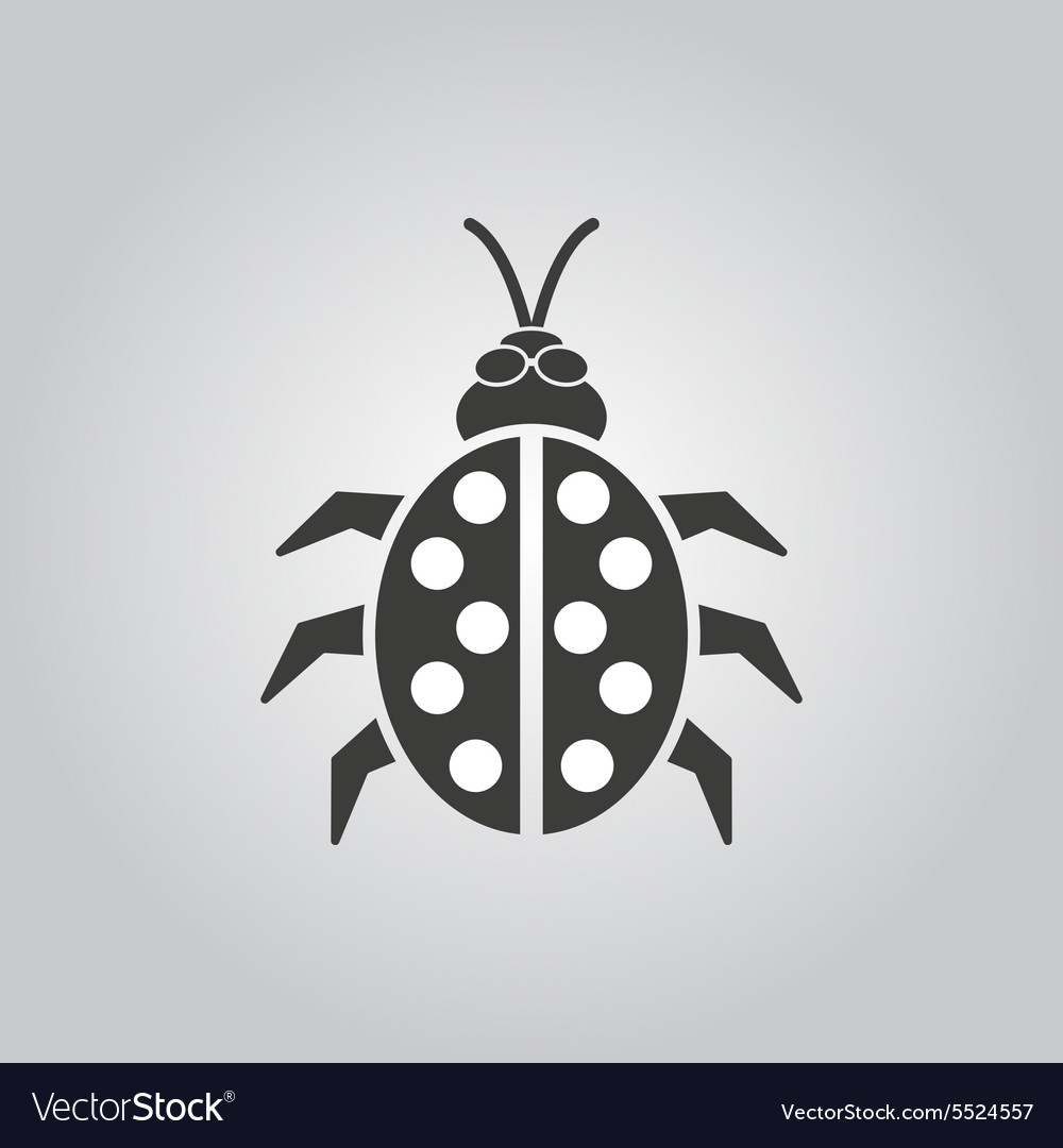 Ladybug icon ladybird and bug beetle symbol