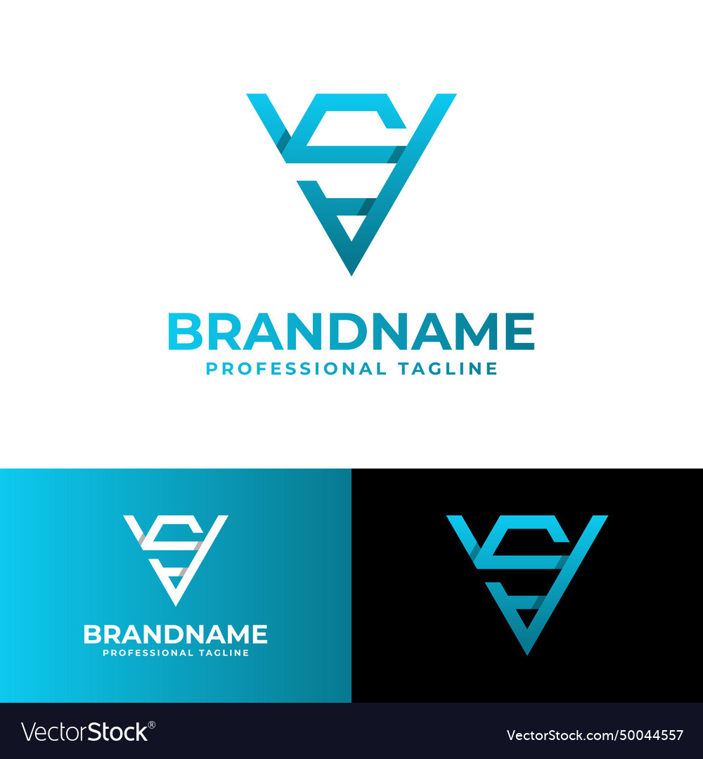 Letter vs monogram logo suitable for business Vector Image