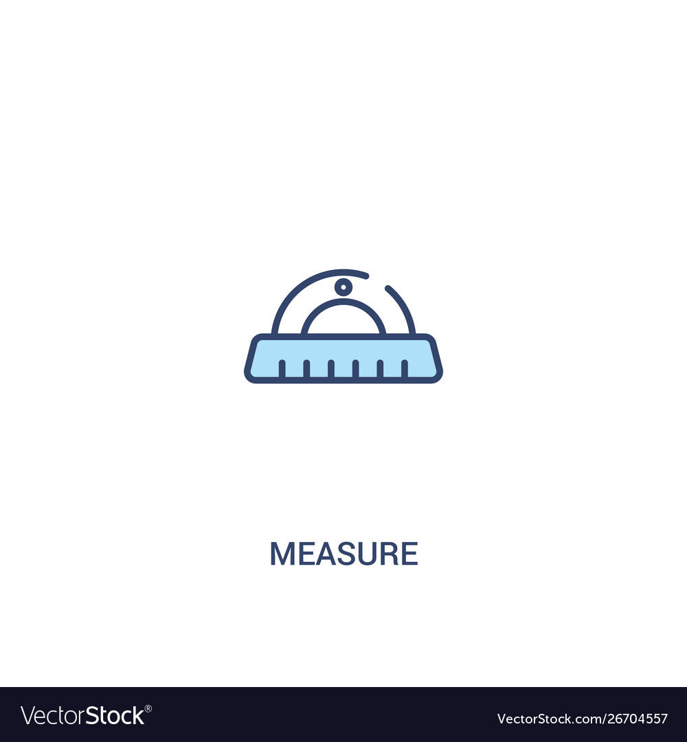 Measure concept 2 colored icon simple line