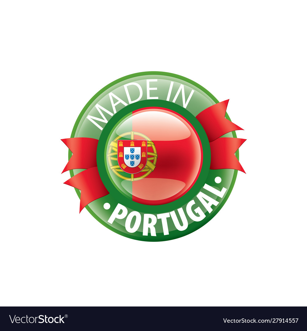 Portugal flag on a white Royalty Free Vector Image