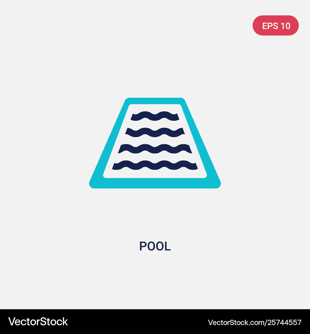 Two color pool icon from hotel concept isolated Vector Image