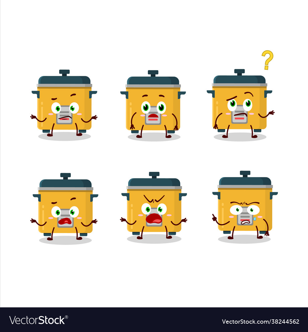 Cartoon character rice cooker with what expression