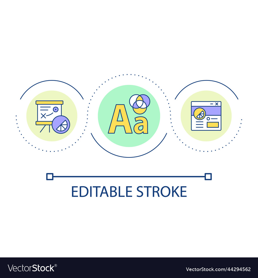 Content strategy loop concept icon