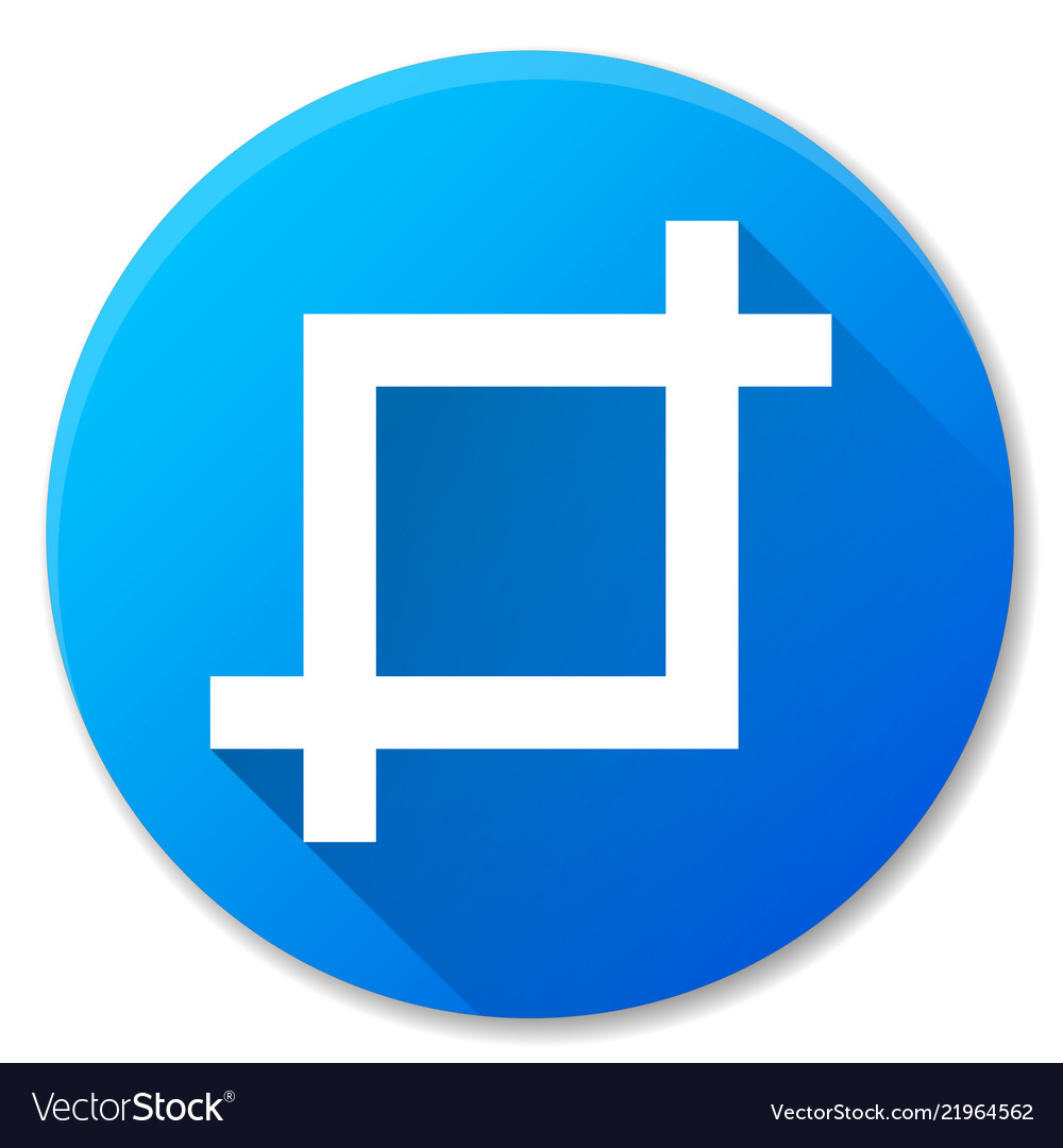 Crop blue circle icon