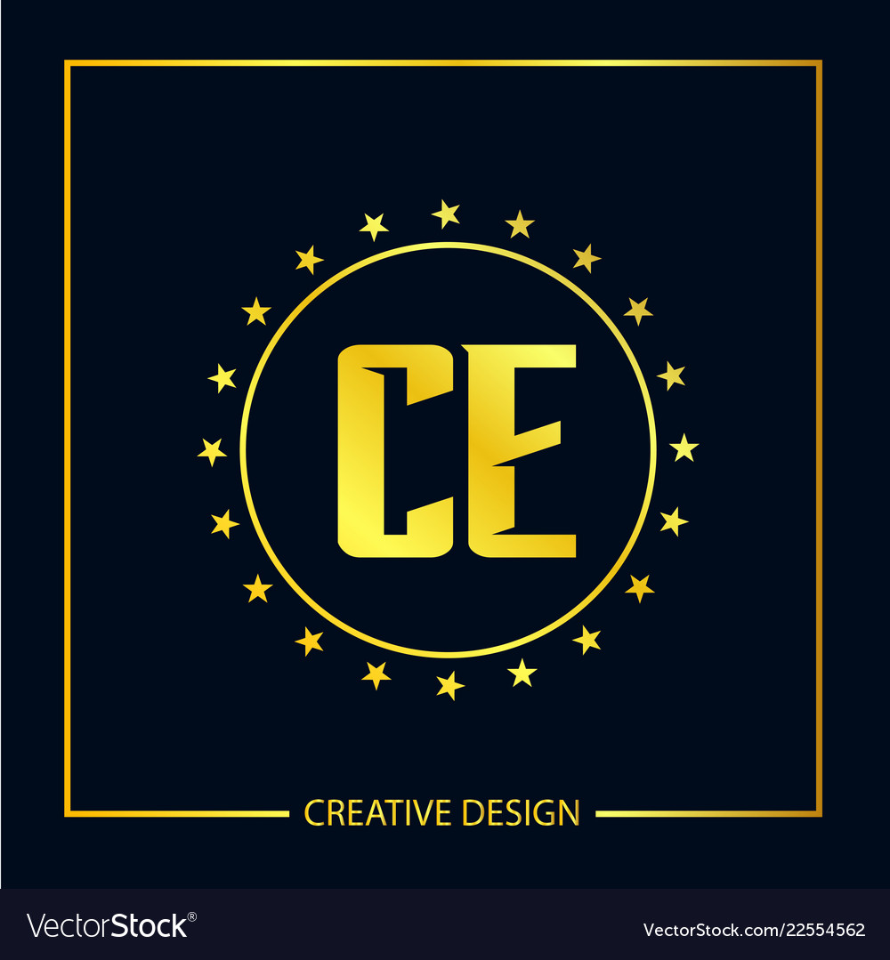 Initial letter ce logo template design