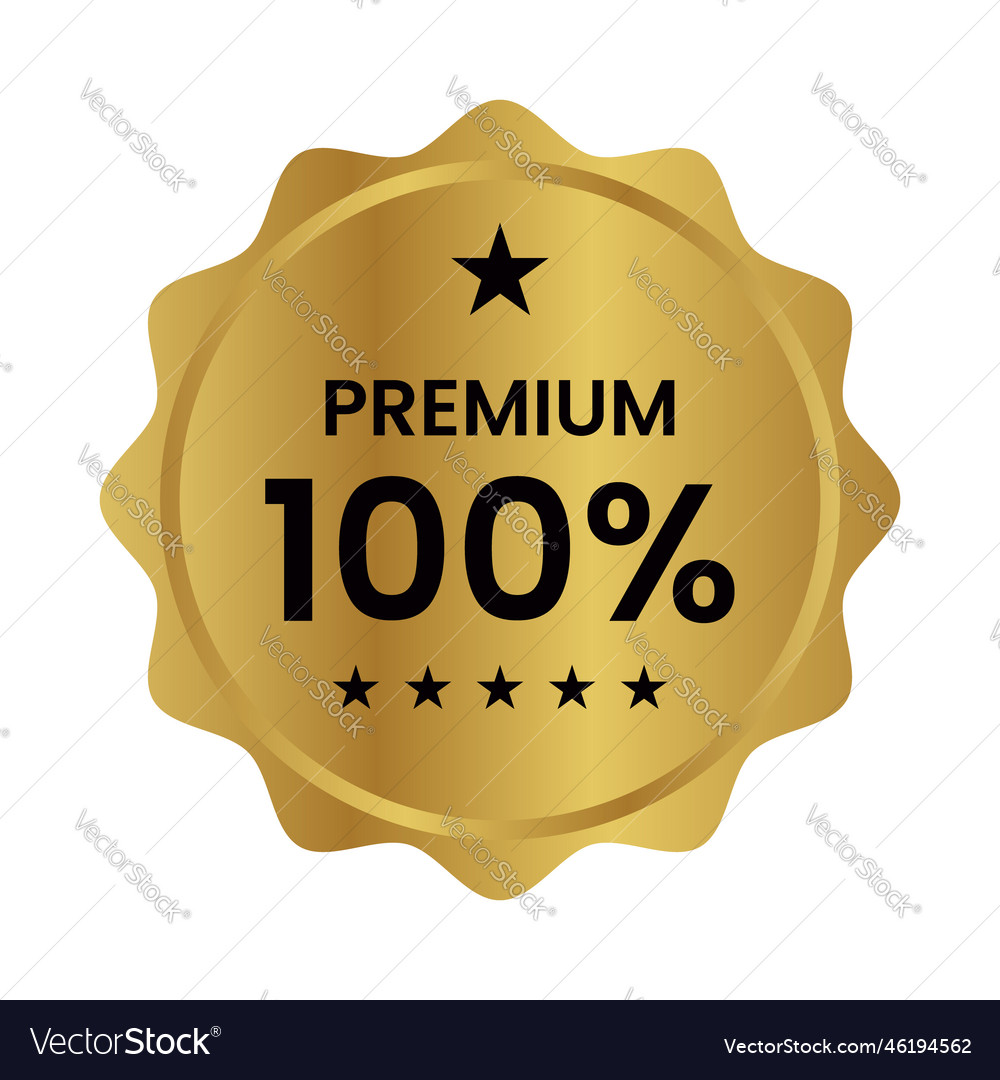 Premium 100 Prozent Etikettensiegel Aufkleber Stempel