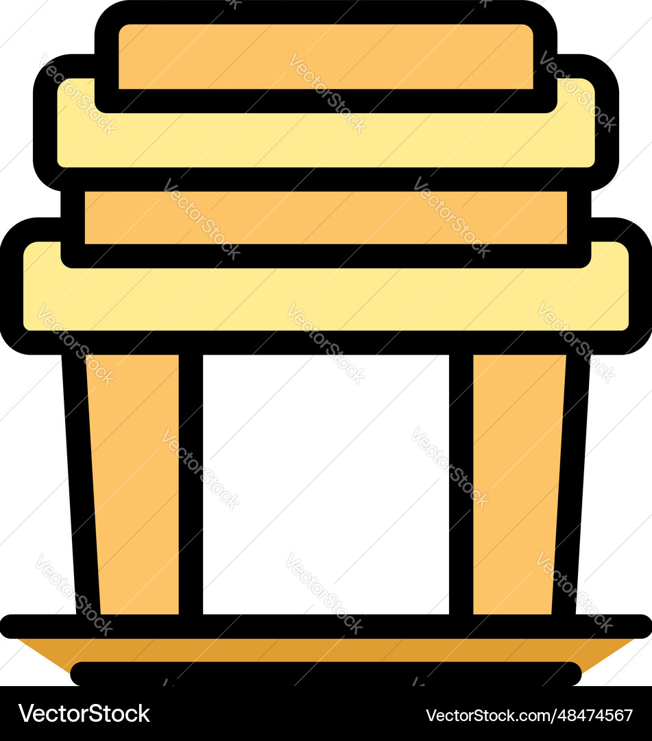 Arch icon flat Royalty Free Vector Image - VectorStock