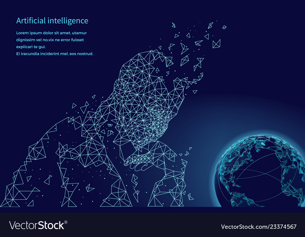 Artificial intelligence human and globe