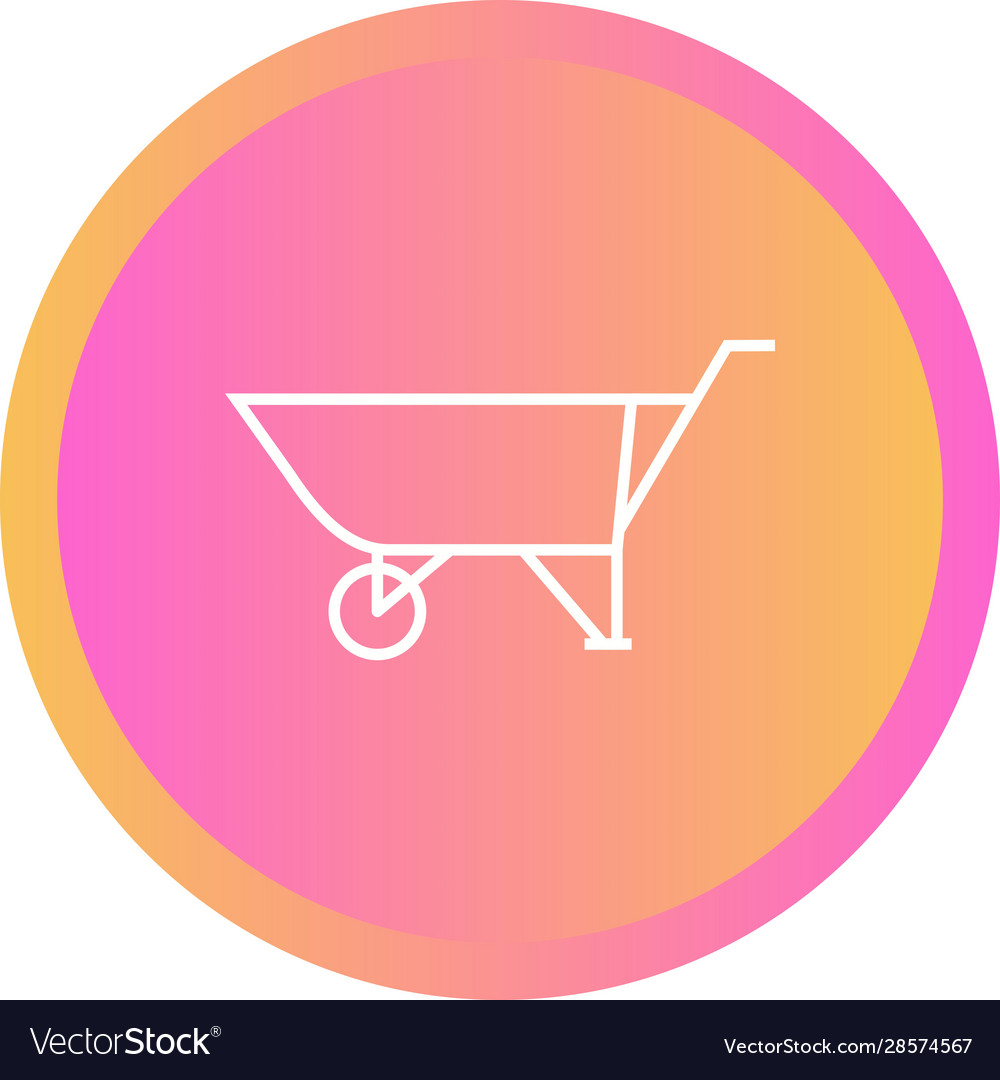 Beautiful wheelbarrow line icon