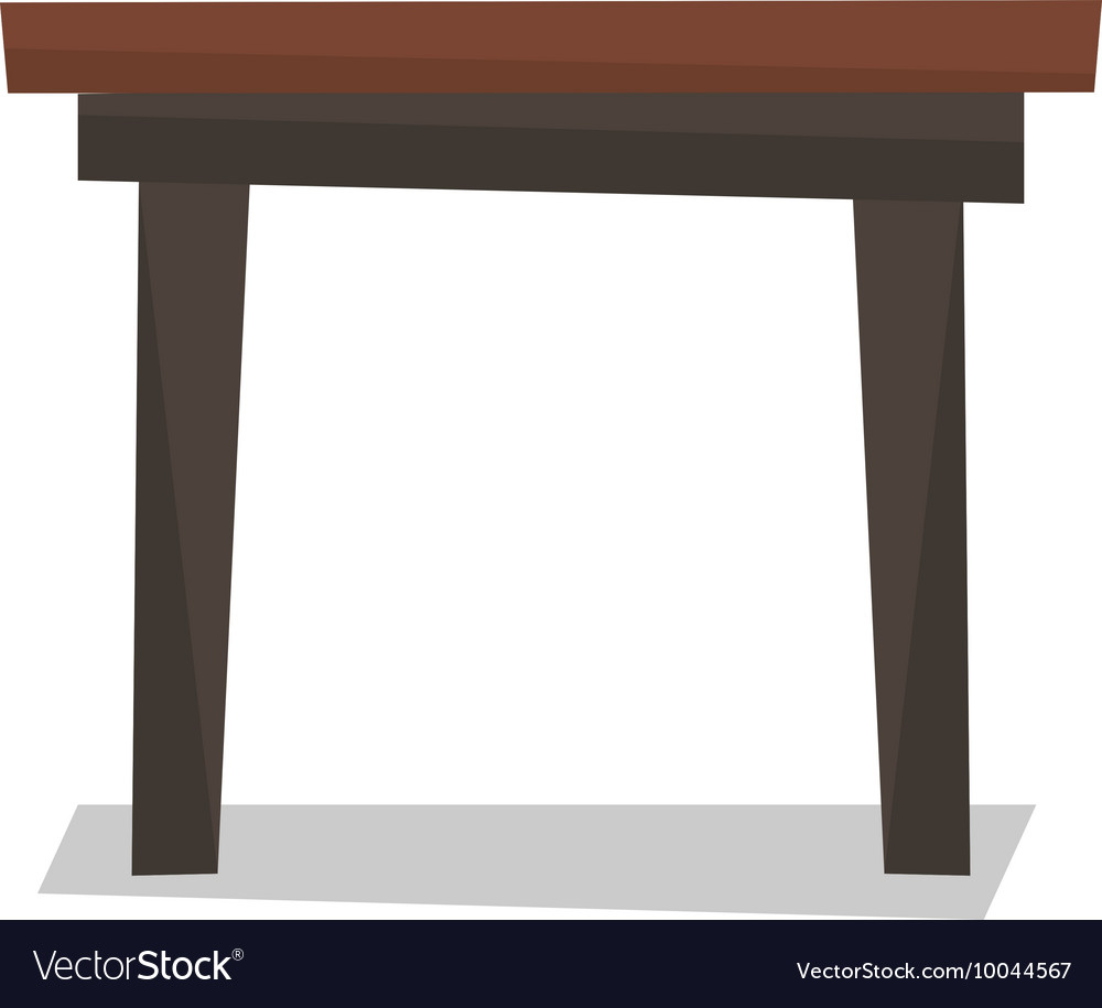 Brown Wood Coffee Table Royalty Free Vector Image