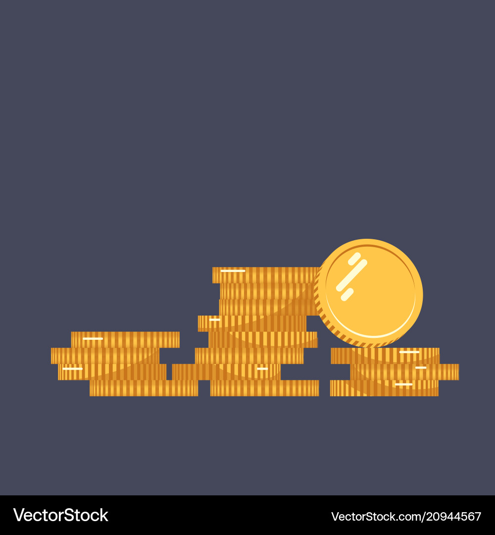 Coins icon stack Royalty Free Vector Image - VectorStock