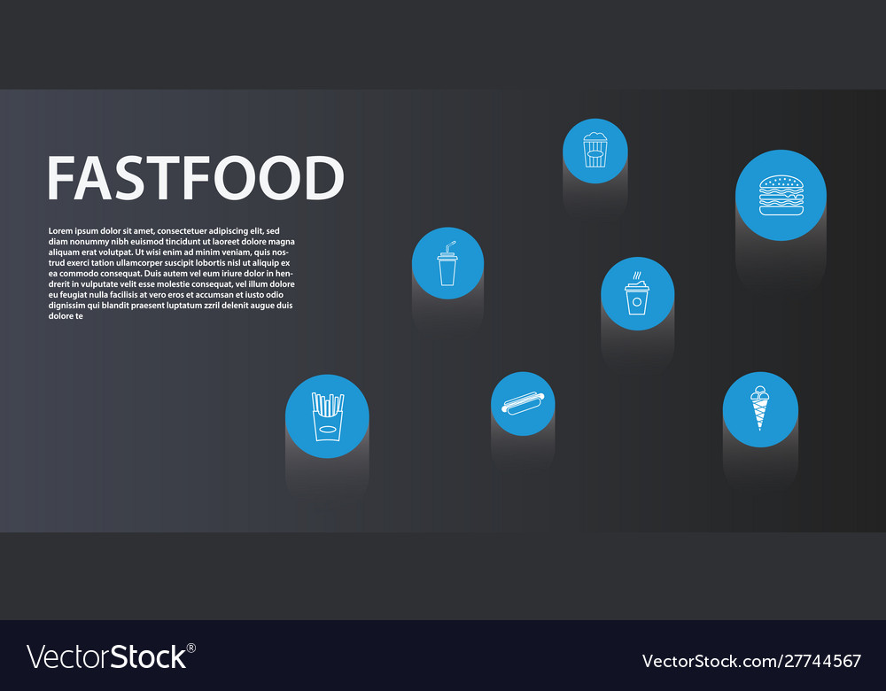 Fastfood infographics design timeline concept