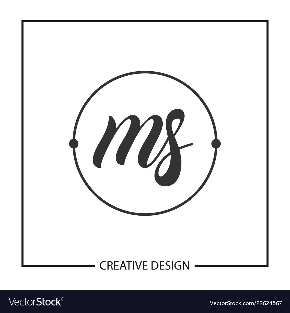 Initial letter ms logo template design vector image Initial letter ms logo template design