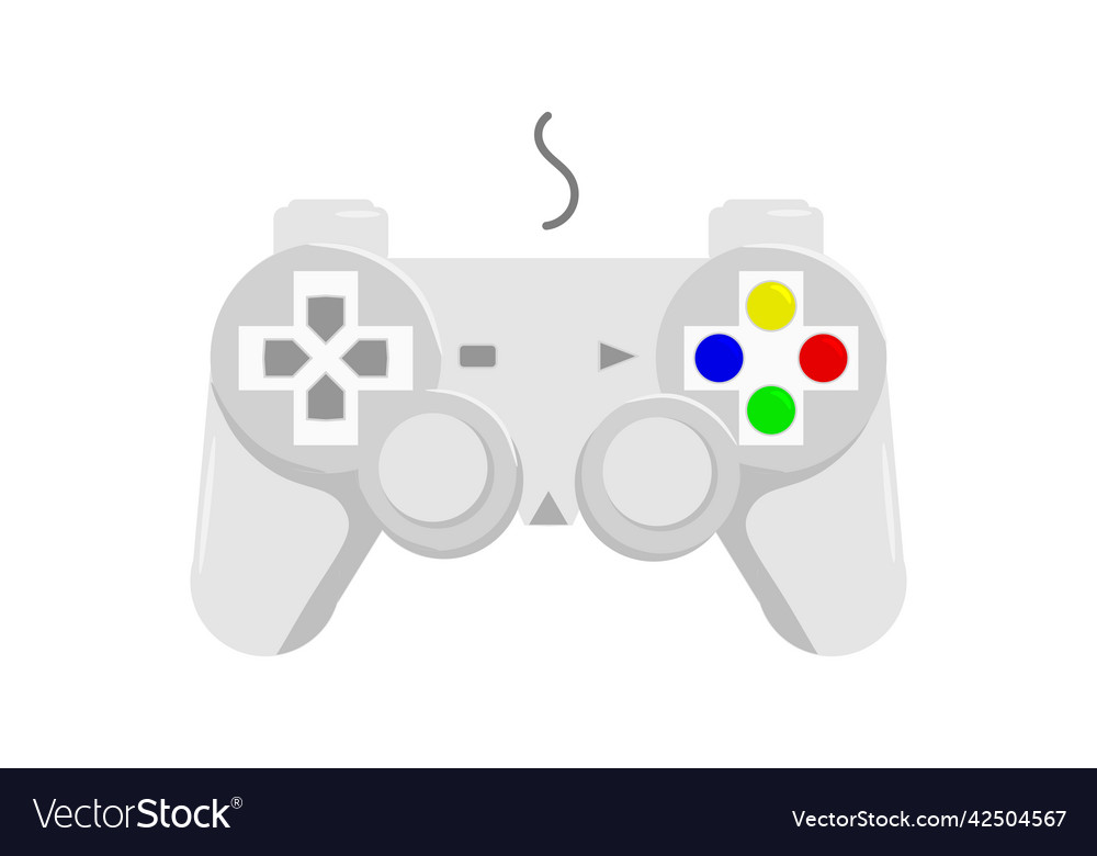 Joystick game controller gamepad video stick vector image Joystick game controller gamepad video stick