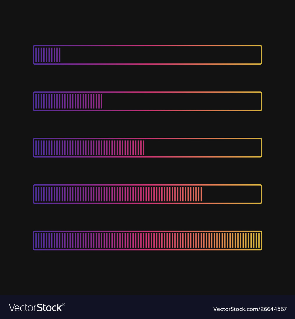 Полосы во время игры. Game progress Bar vector.