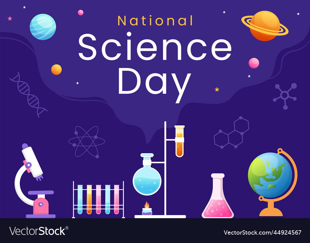 National science day february 28 related Vector Image