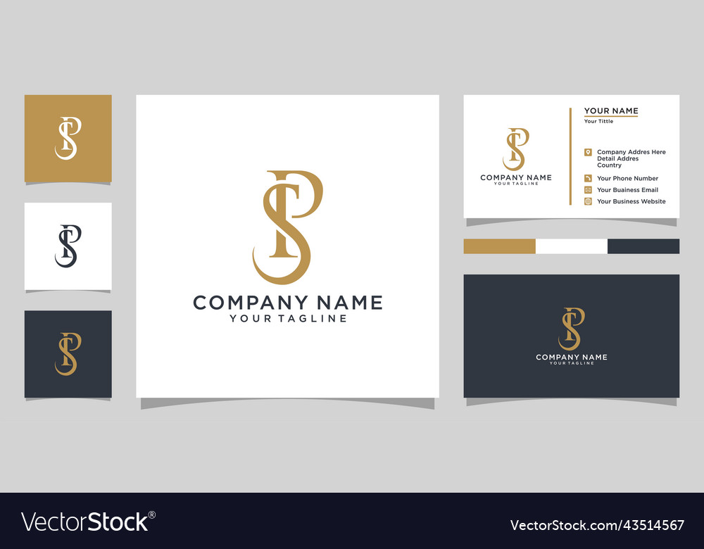 Ps or sp letter logo design