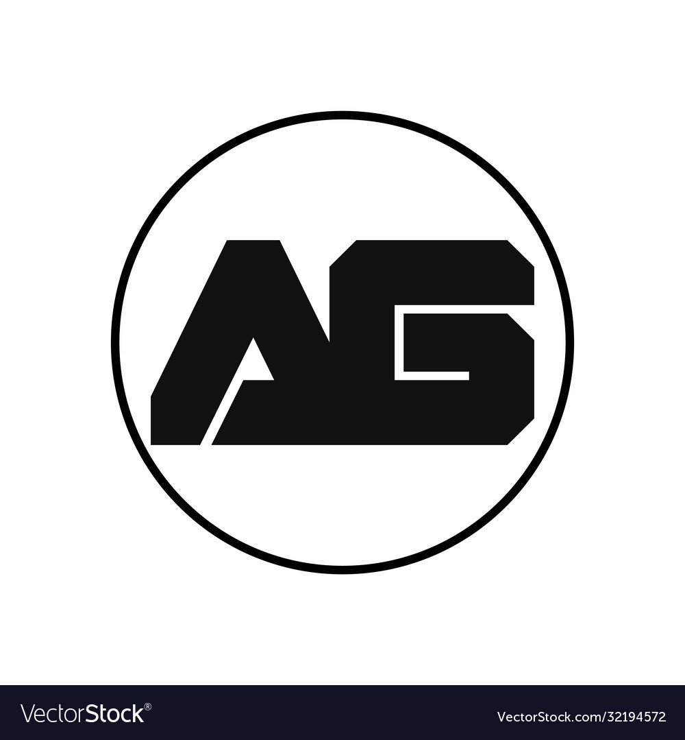 Ag letter logo design with simple style