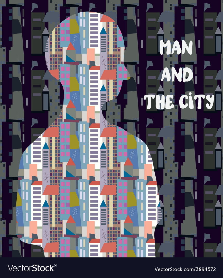 Architectural concept - man and the city