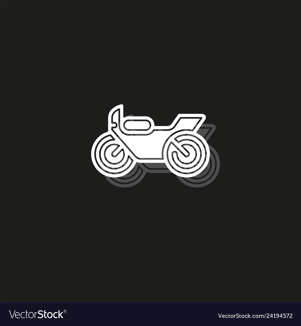 Motorcycle - motorbike symbol race bike Royalty Free Vector