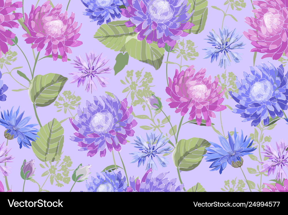 Art floral seamless pattern Royalty Free Vector Image