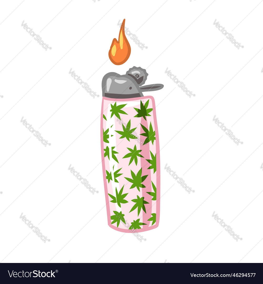 Lighter for smoking with cannabis smoke