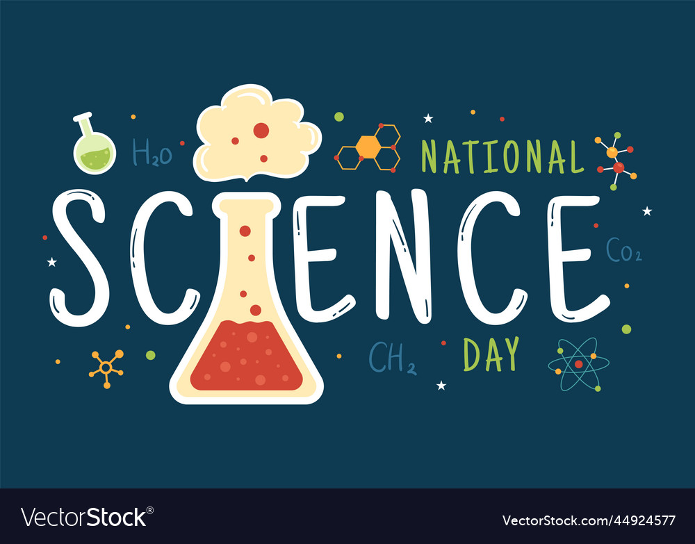 National science day february 28 related Vector Image