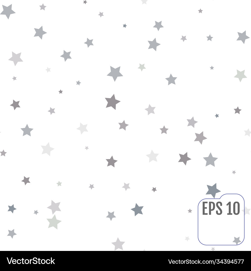Seamless pattern with silver stars Royalty Free Vector Image