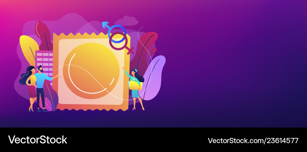 Sexually Transmitted Diseases Concept Banner Vector Image
