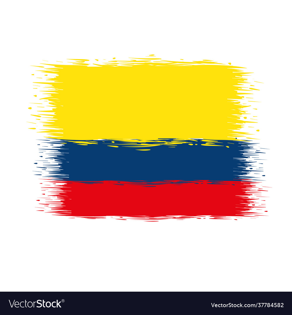 Colombian flag painted