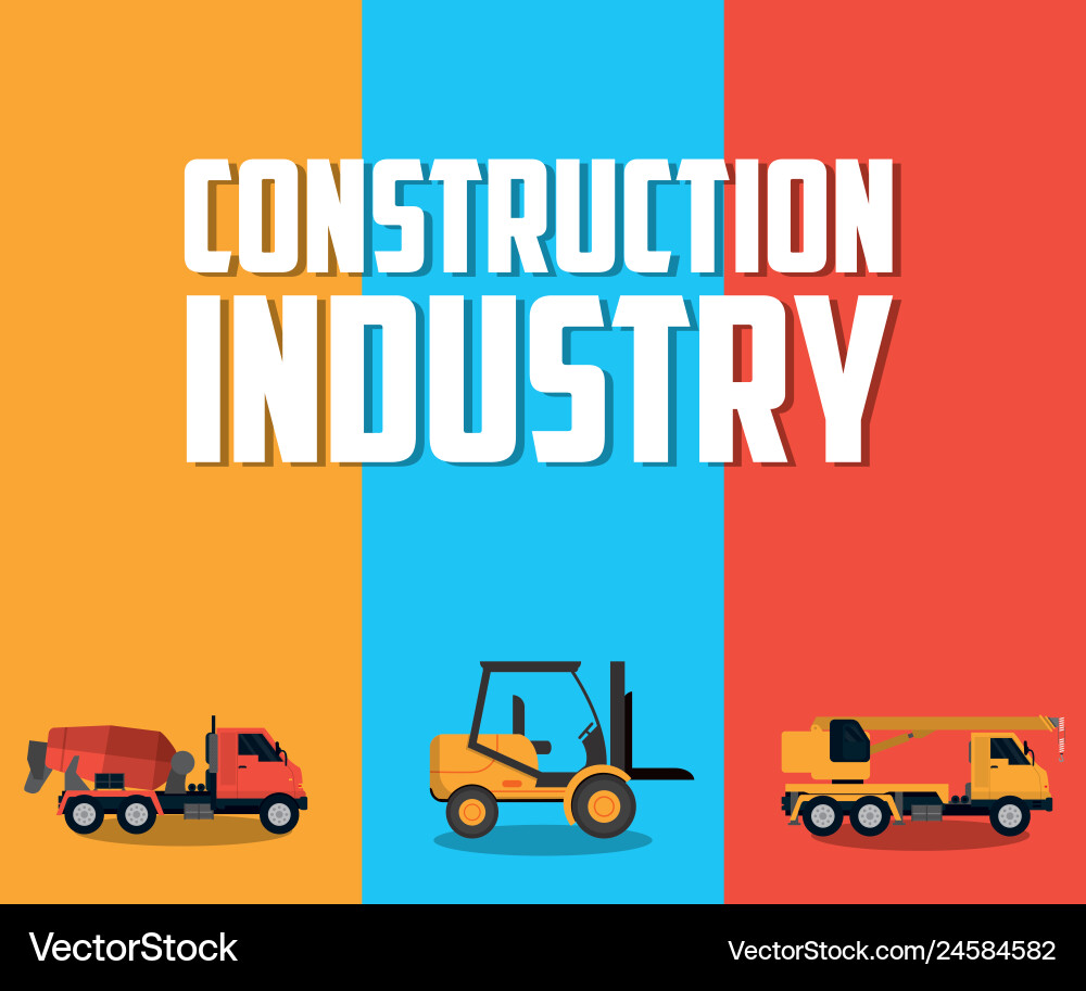 Construction industry concept Royalty Free Vector Image
