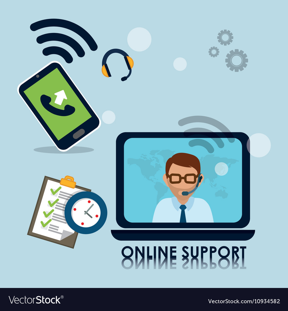 Customer support service icons