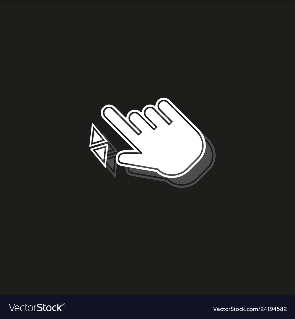 Double tap finger - pointer icon cursor symbol vector image Double tap finger - pointer icon cursor symbol