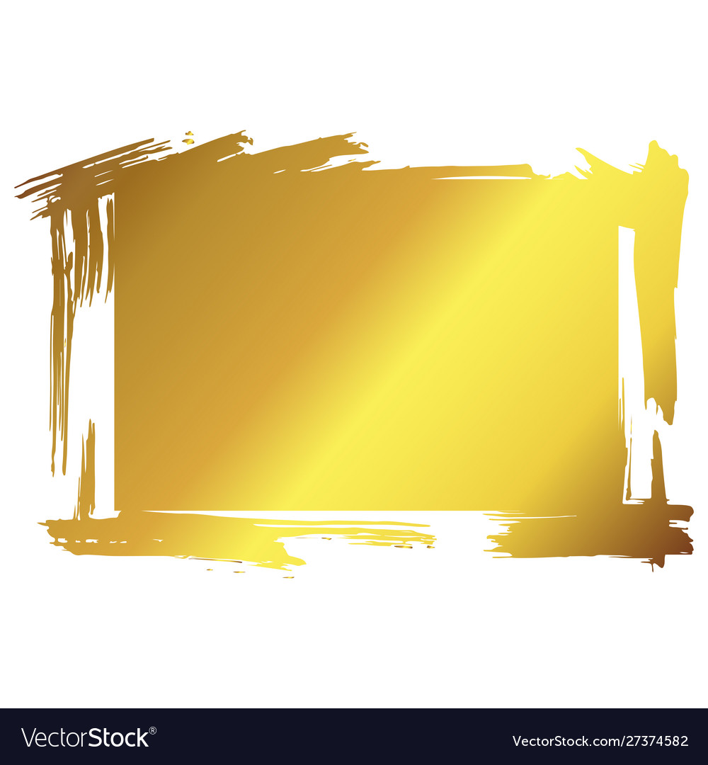 Golden art frame decoration border Royalty Free Vector Image