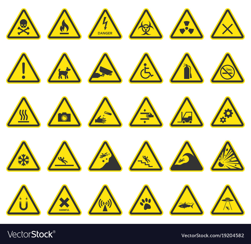 Set Of Vector Warning Signs Symbols Icons Iso Standard Vector My Xxx Hot Girl