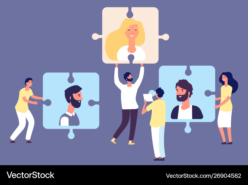 Hr manager and headhunters recruiting concept Vector Image