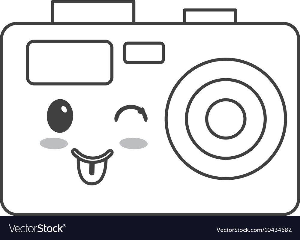 Kawaii photographic camera icon