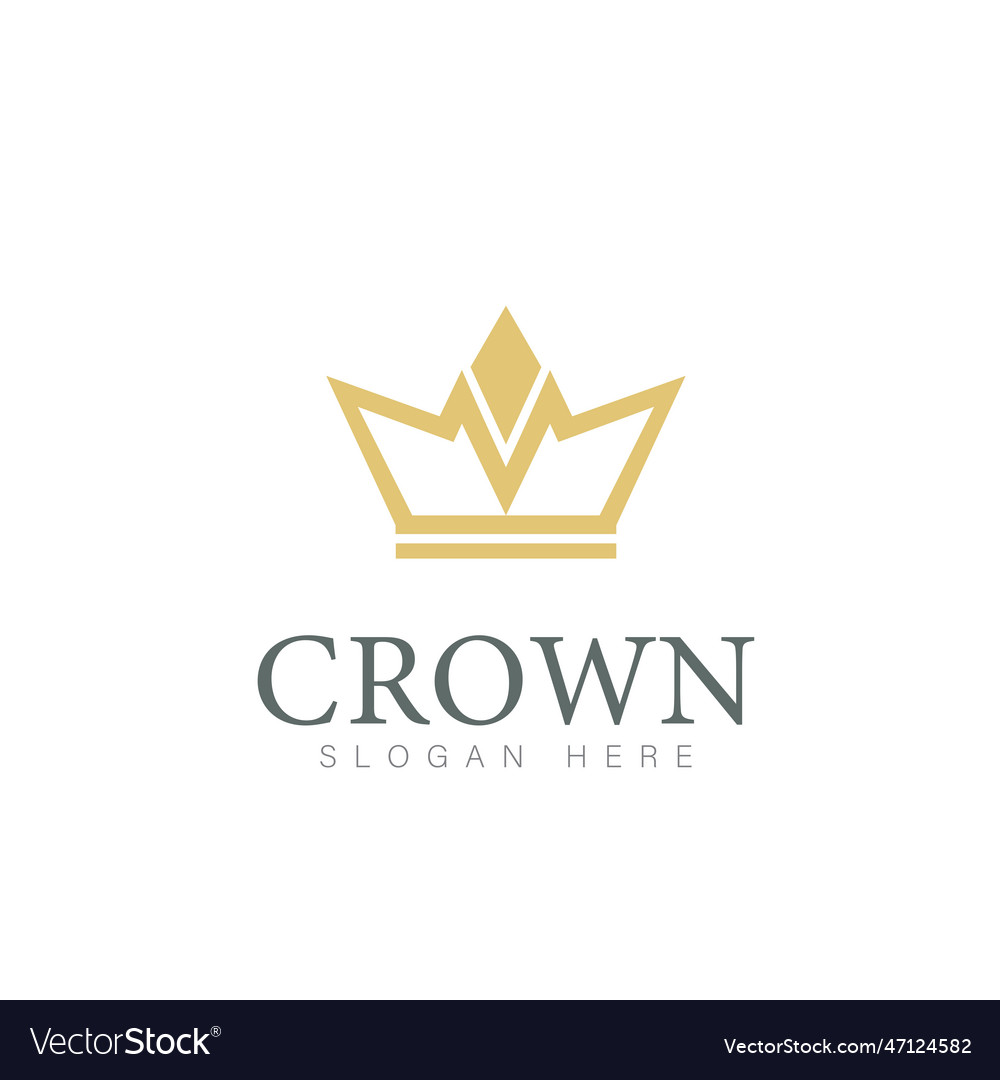 Modern crown logo template crown icon luxury Vector Image