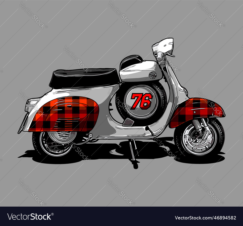 Scooter template for graphic design needs Vector Image