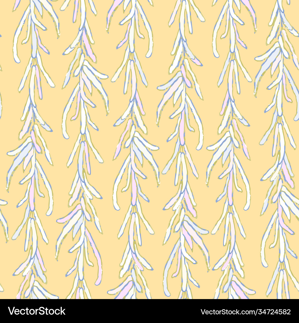 Seamless pattern with plants Royalty Free Vector Image