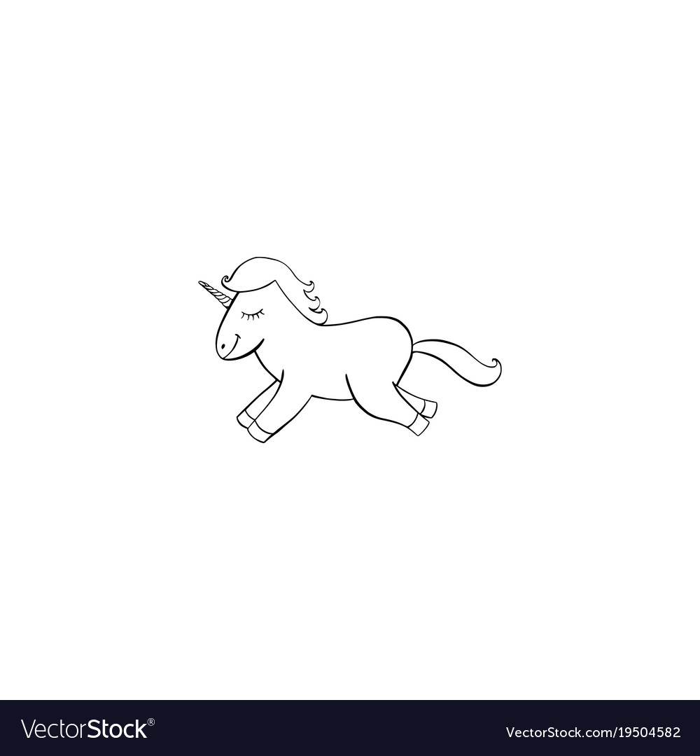 Unicorn cartoon icon